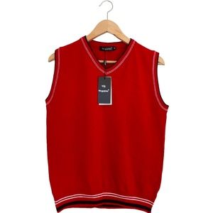 🌹2 for $20🌹  NWT. Yingqible Men’s Knit Vest in Red. Size Medium